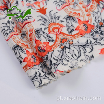 Tecido 120D 30S trançado de viscose em tecido floral de rayon